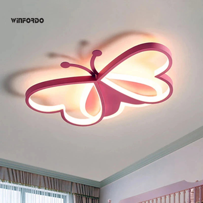 lustre winfordo led avec motif papillon et intensité réglable