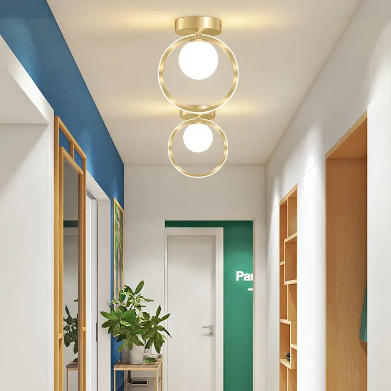 plafonnier led moderne en verre pour décoration intérieure et éclairage