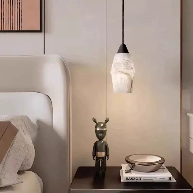 lustre suspendu led collection marbre style vintage rétro