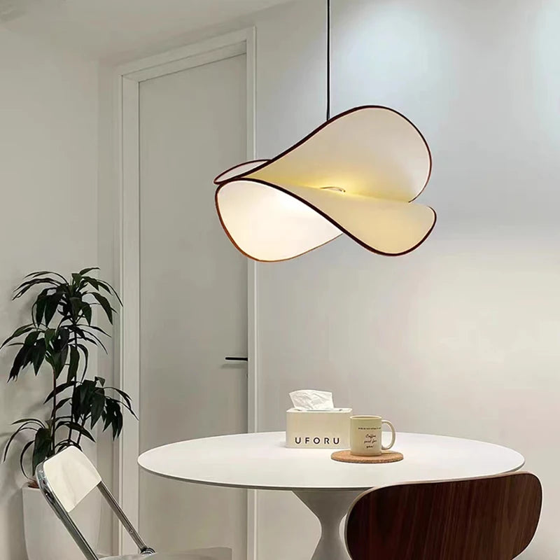 lustre led suspendu en tissu style cordon réglable
