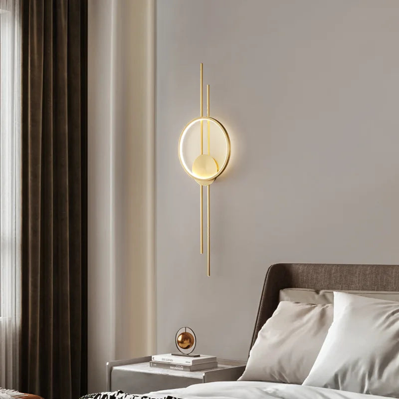 applique murale led minimaliste à trois gradations art déco