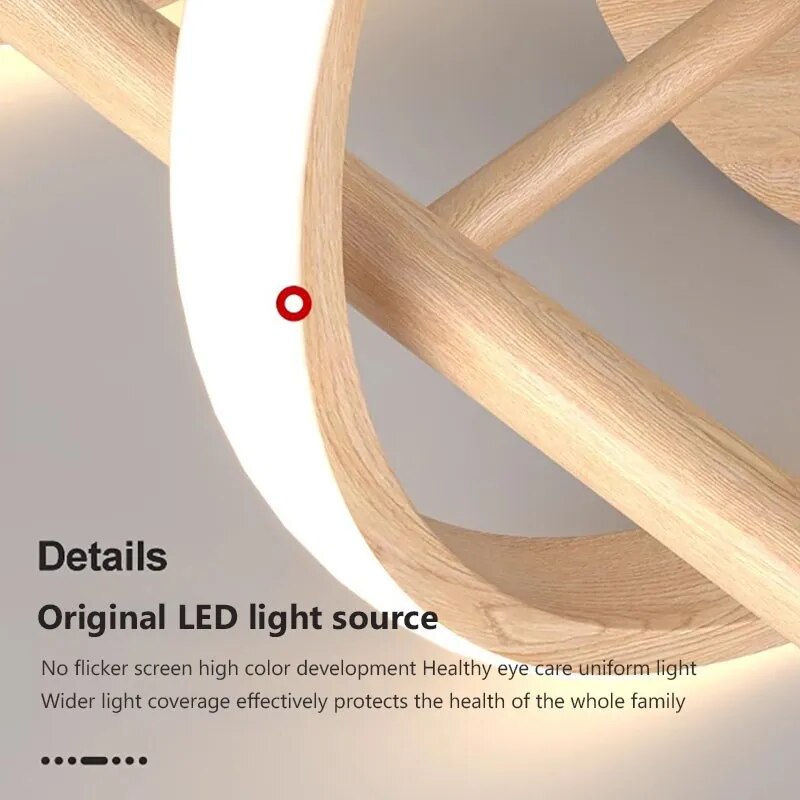 Applique murale LED en bois nordique minimaliste