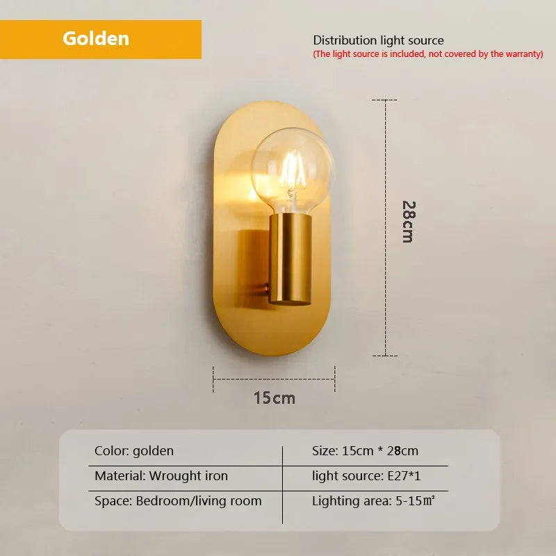 applique murale led verre doré plaque ronde intérieur