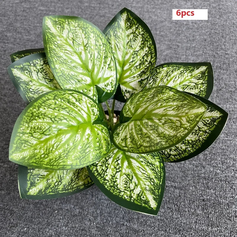 feuilles de phénix artificielles décoration verte en plastique