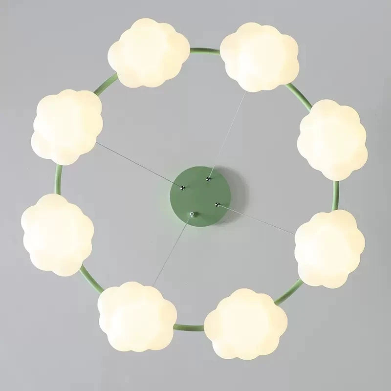 lustre en forme de nuage avec télécommande pour enfants