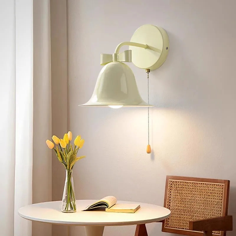 applique murale en forme de corne avec interrupteur led