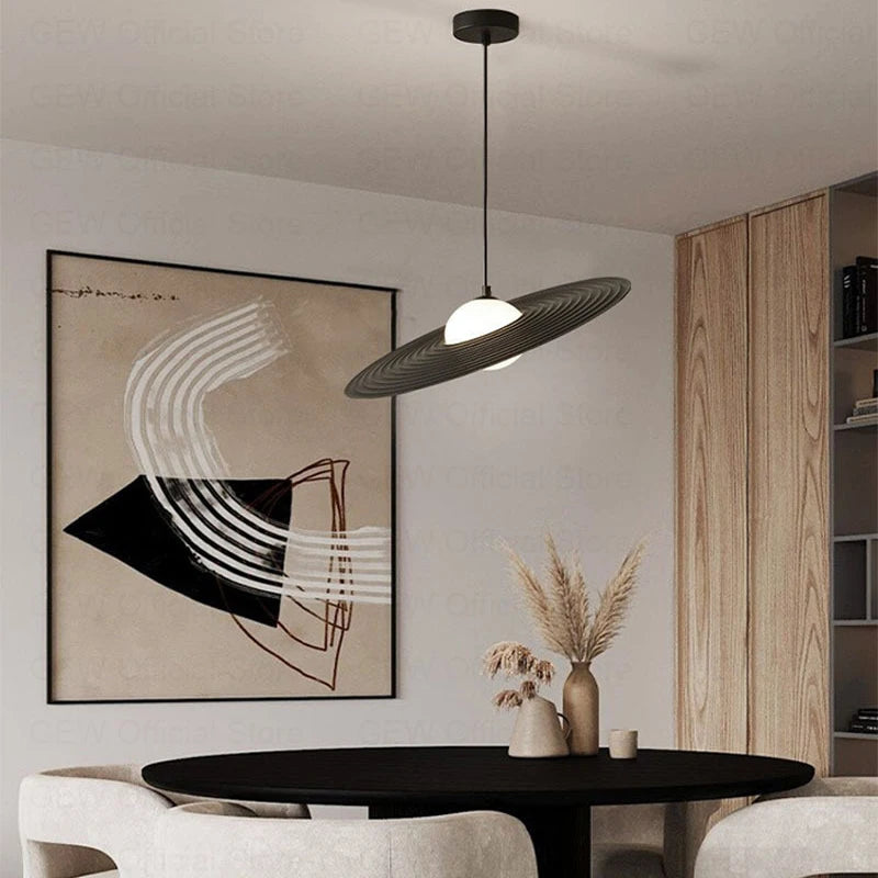 lampes suspendues ovni nordique moderne en fer et plastique pour décoration