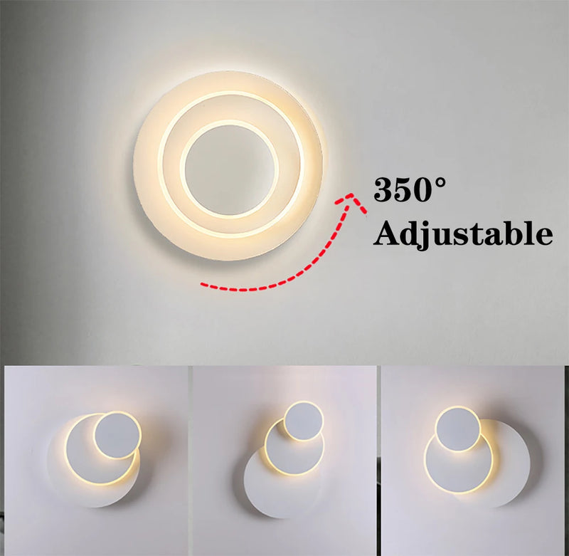 Applique murale LED moderne rotative