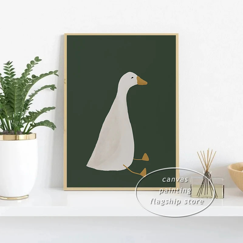 affiches d'oies mignonnes pour décoration d'enfant