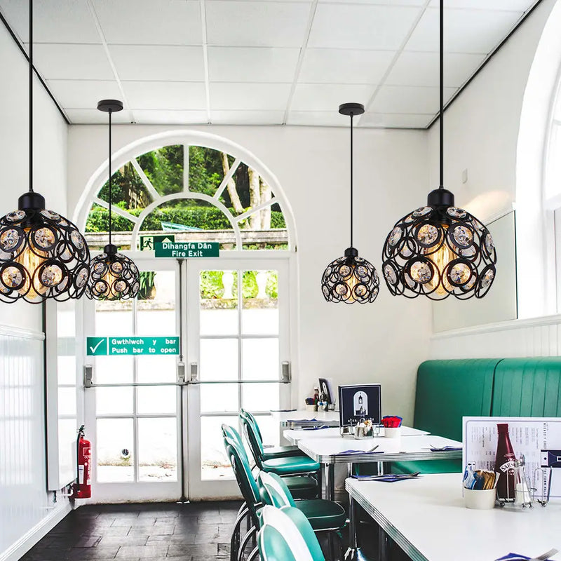 Suspension moderne avec abat-jour en cristal k9