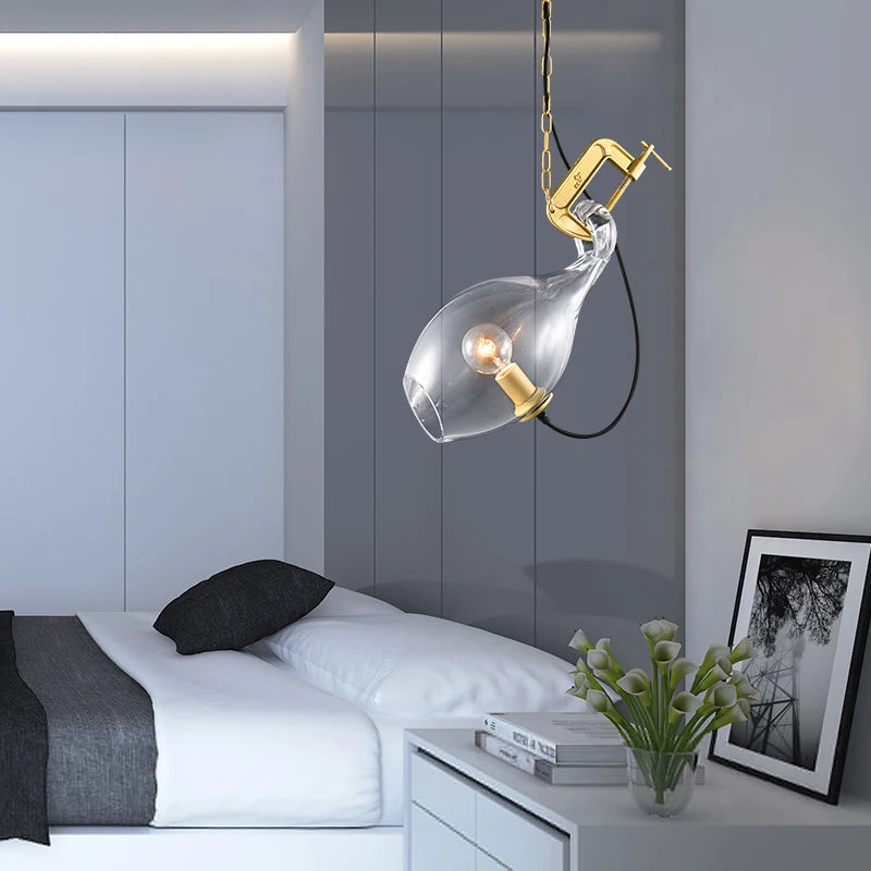 lustre moderne en verre pour un style postmoderne créatif