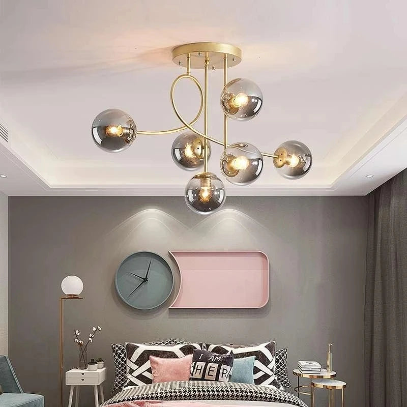 lustre led doré nordique minimaliste magique haricot moderne