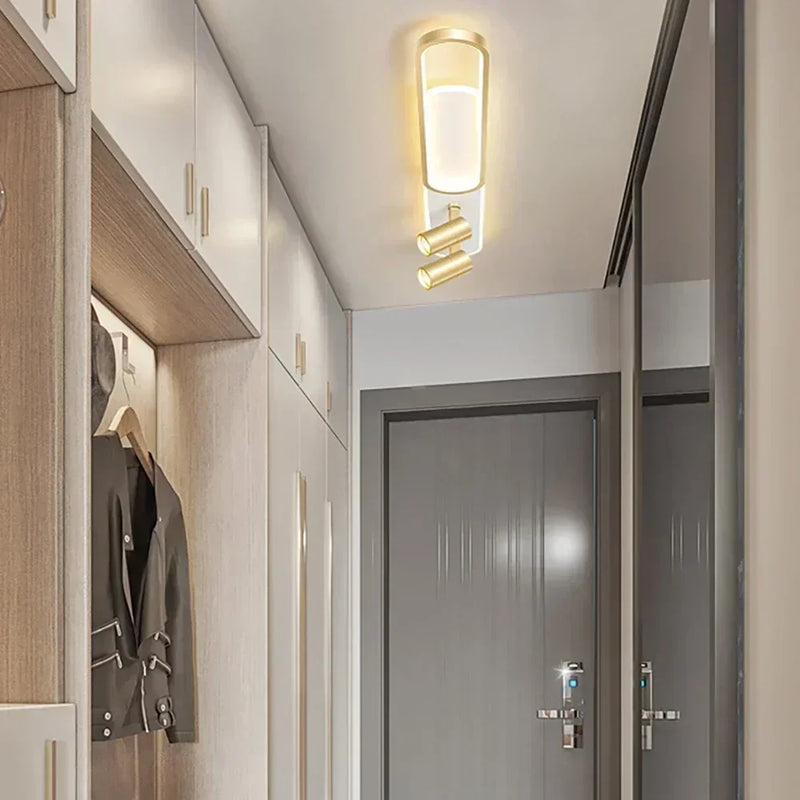 plafonnier moderne à leds avec projecteur pour décoration maison
