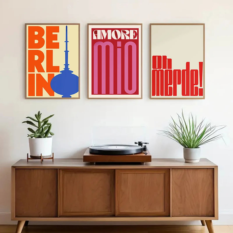 affiches murales abstraites fleurs pour décoration intérieure moderne