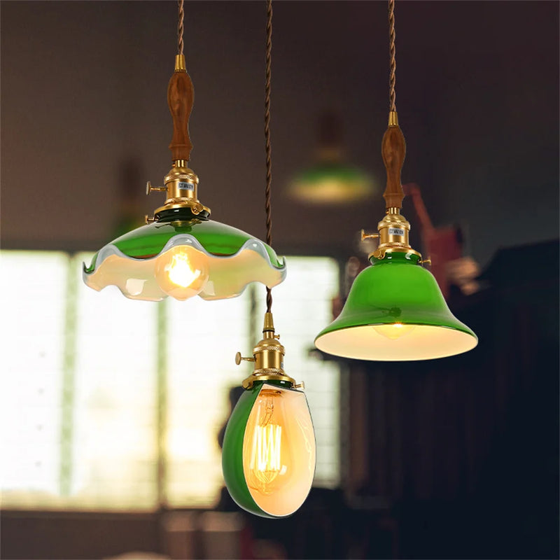 suspension industrielle vintage en cuivre et verre idéale pour loft