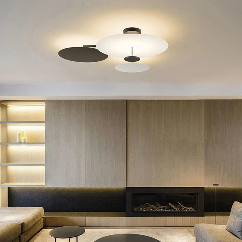 lustre moderne à led au design artistique pour décoration intérieure