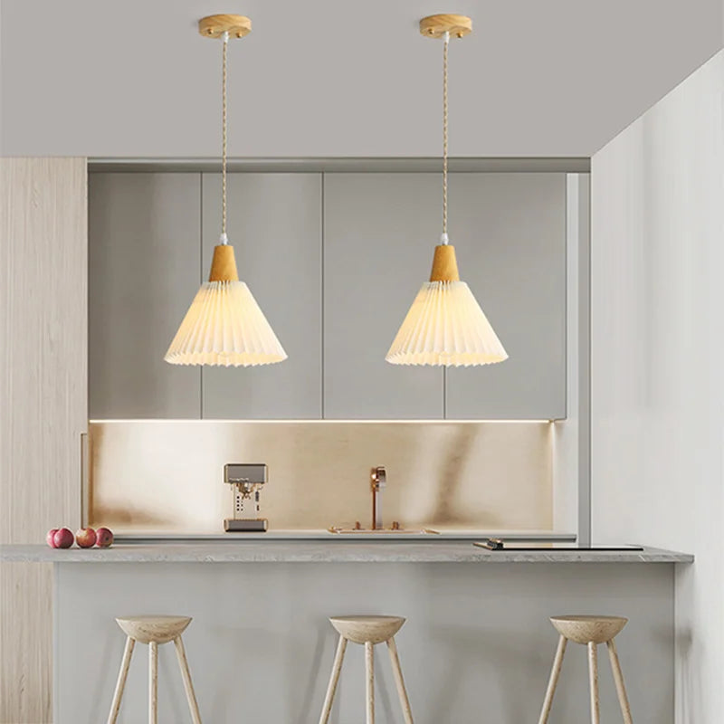 lustre suspendu moderne en bois pour décoration