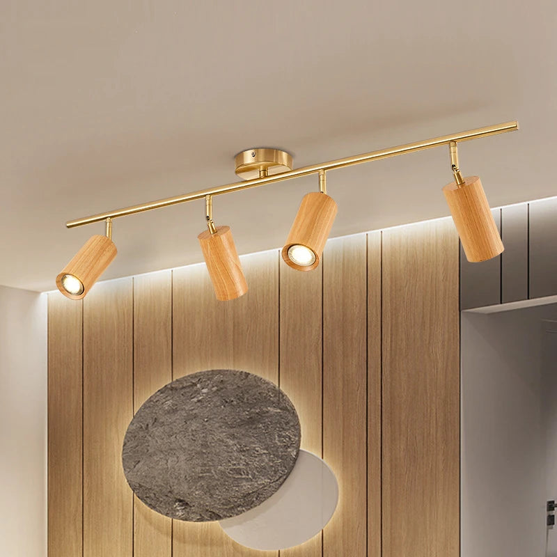 spot de plafond réglable en bois pour hôtel et magasin