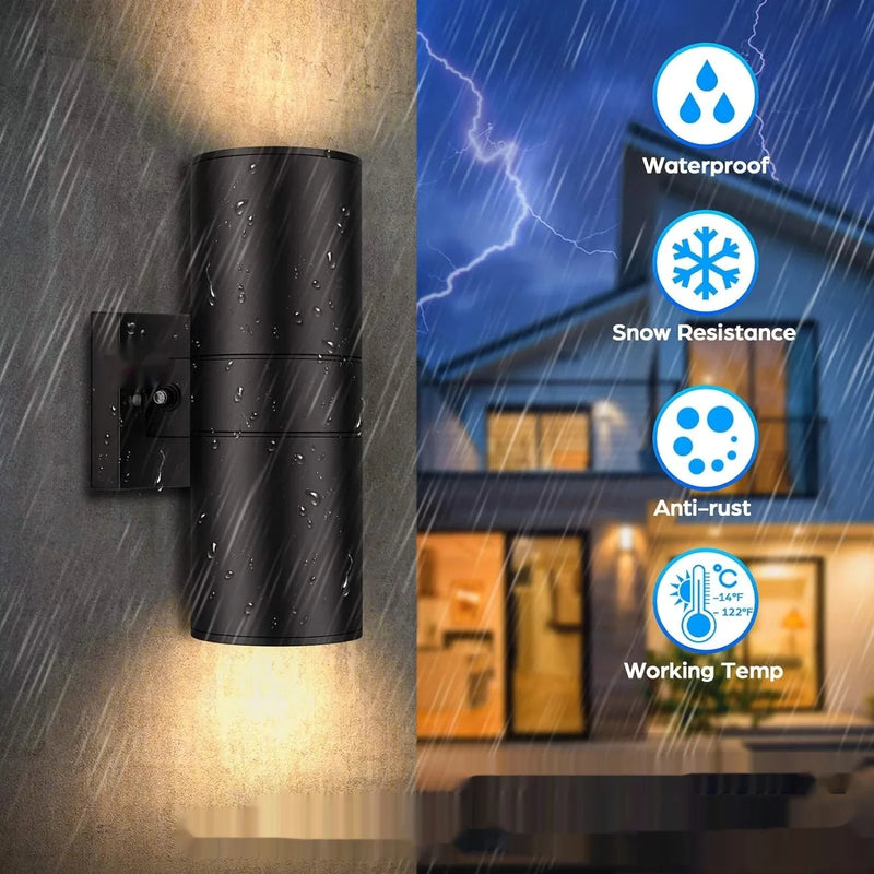 applique murale moderne double tête éclairage extérieur étanche jardin