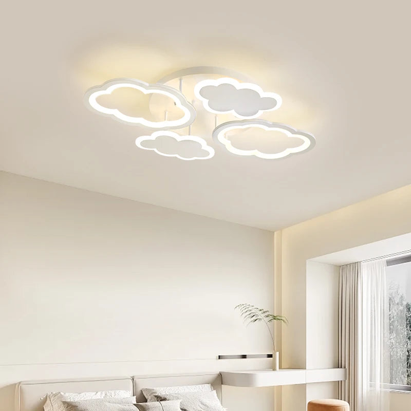 lustre en forme de nuage blanc pour enfants romantique