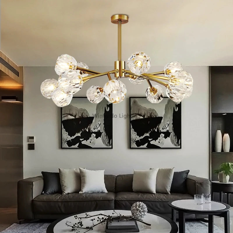 lustre de luxe en cristal éclairage postmoderne winfordo wf-xd011