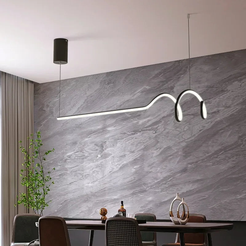 suspension moderne en led pour décoration d'intérieur élégante