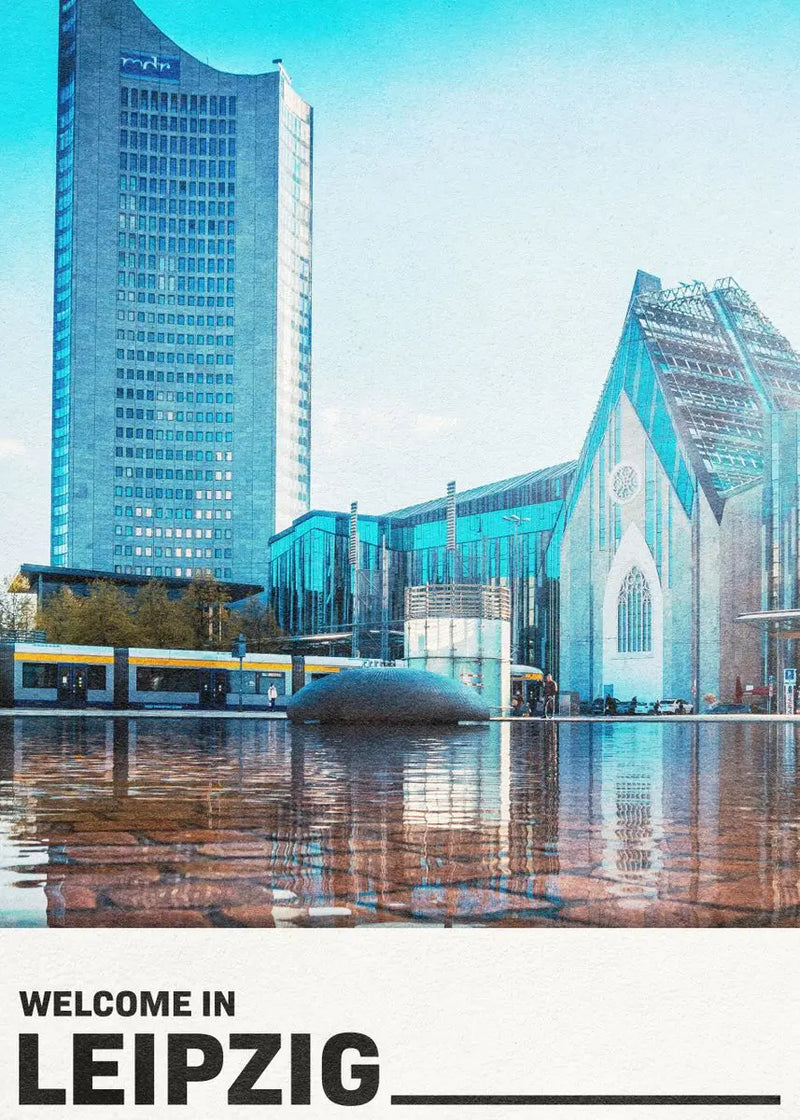 affiche artistique des villes allemandes pour décoration moderne