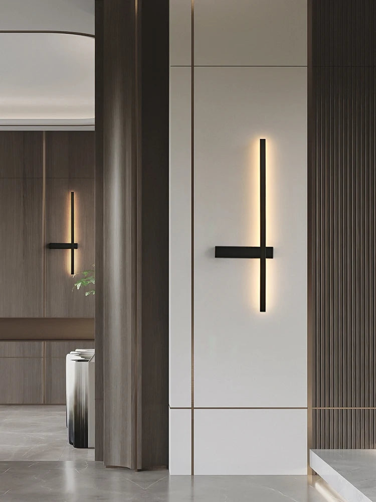 applique murale led minimaliste en aluminium pour éclairage intérieur