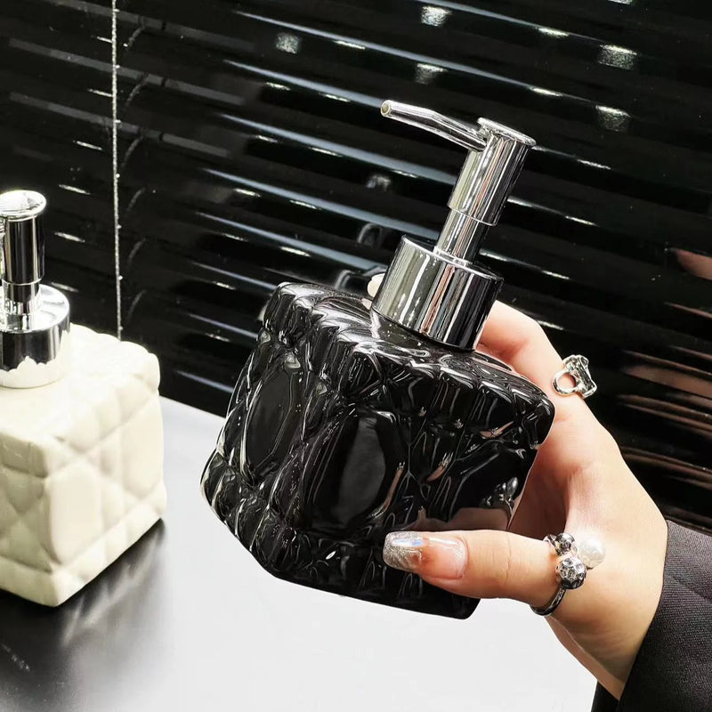 distributeur de shampoing luxe rechargeable pour salle de bain