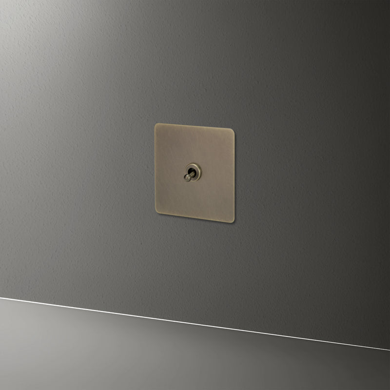 Prise double RJ45 en acier bronze vieilli bords arrondis