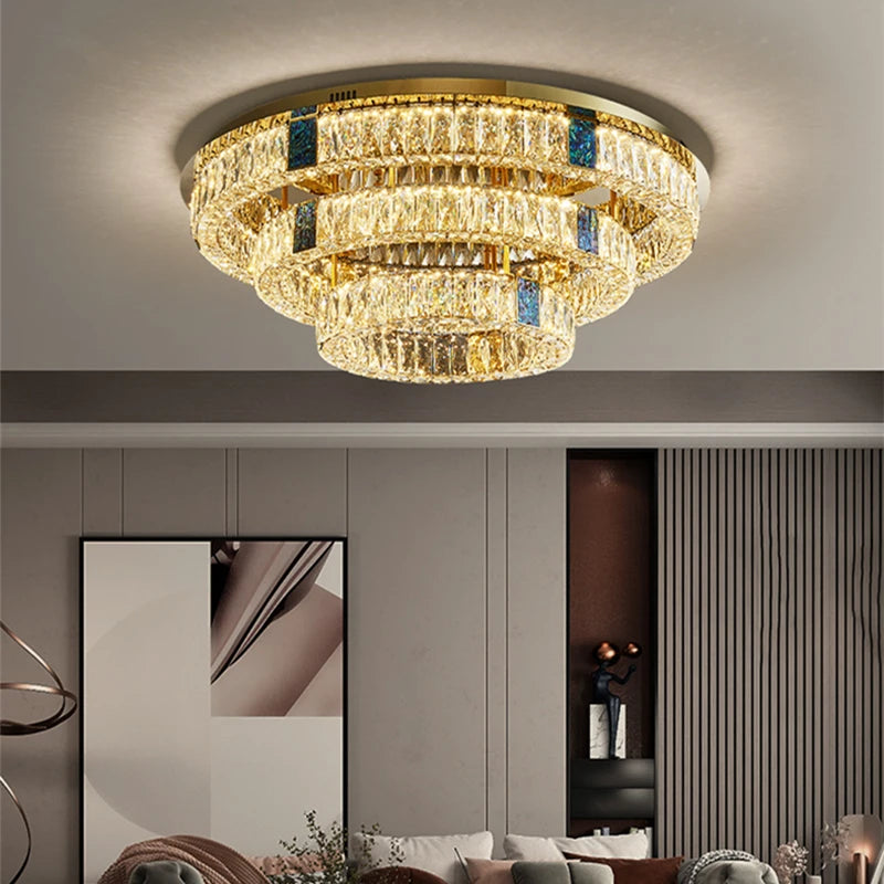 plafonnier led rond design nordique en acier inoxydable modèle
