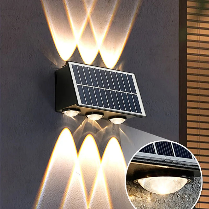 applique murale solaire led moderne étanche pour extérieur jardin cour rue