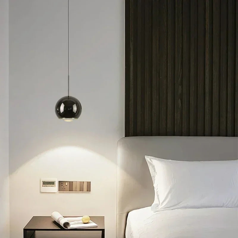 Suspension LED boule ronde moderne avec angle réglable