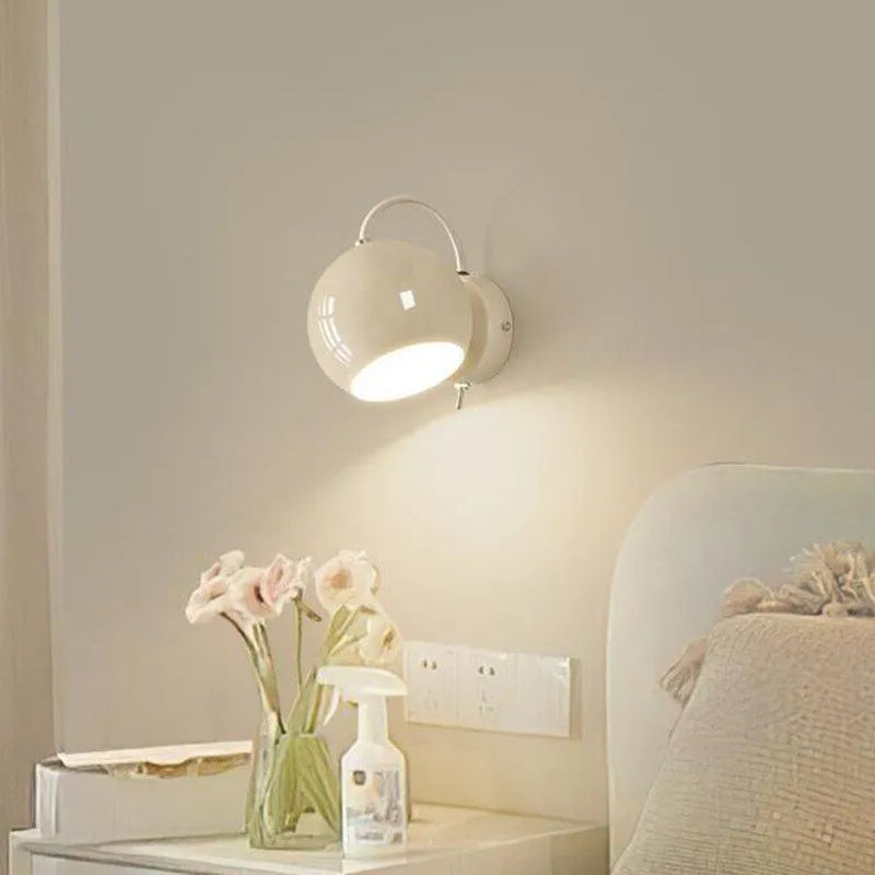 Applique murale led nordique minimaliste en fer rotatif