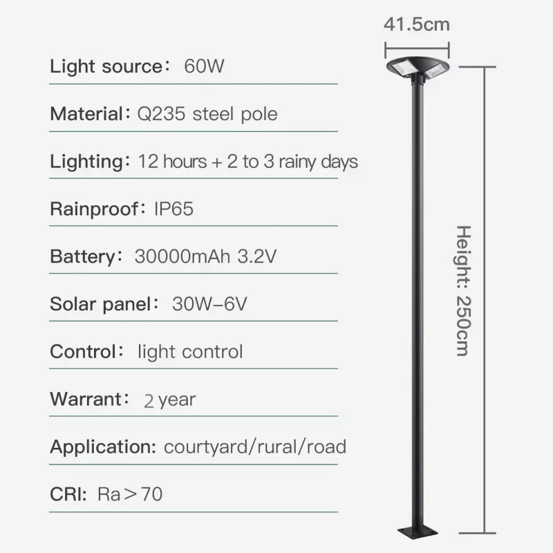 lampe solaire ronde pour jardin et éclairage extérieur