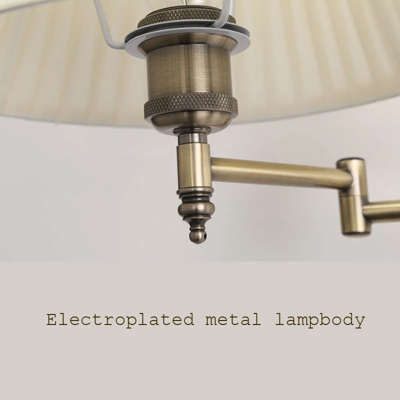 applique murale télescopique en tissu et fer pliable pour lecture