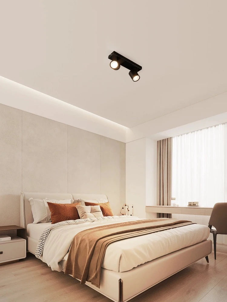 projecteur led gu10 montage surface angle réglable aluminium foco