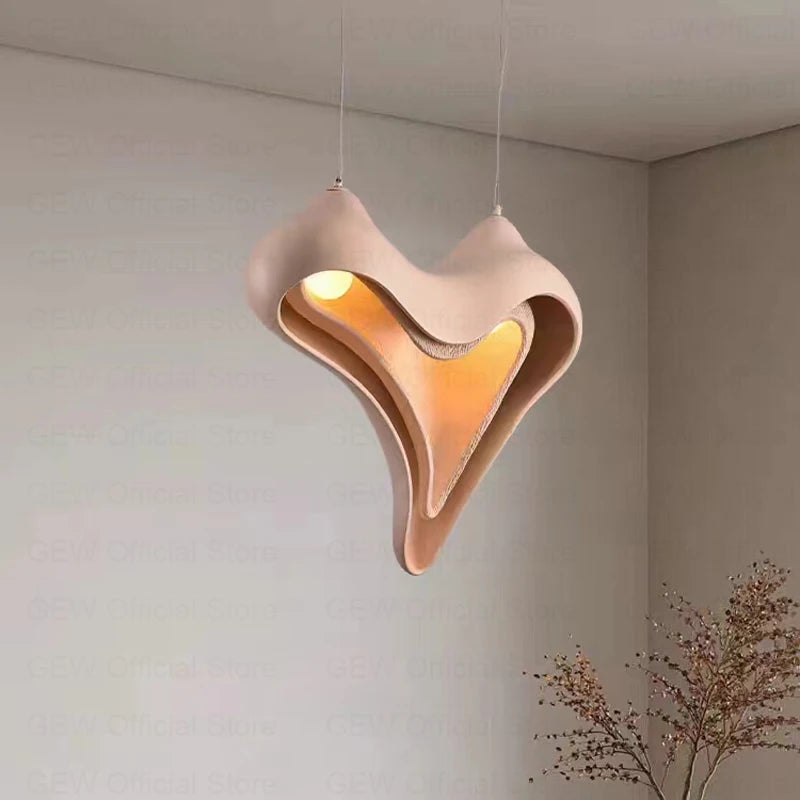 lustre moderne en plâtre design créatif conque suspension