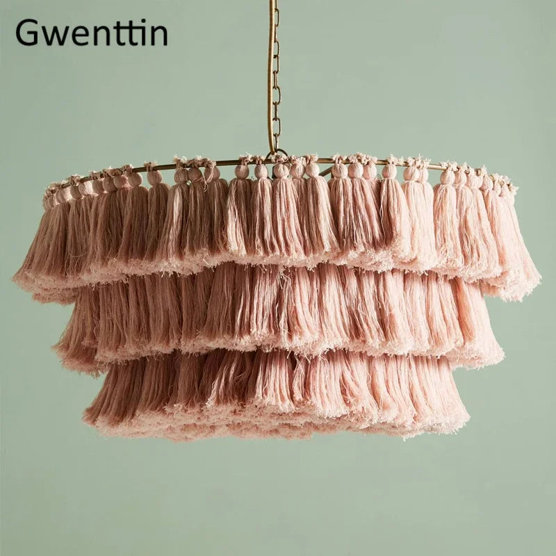 suspension en fil de soie pour décoration intérieure romantique