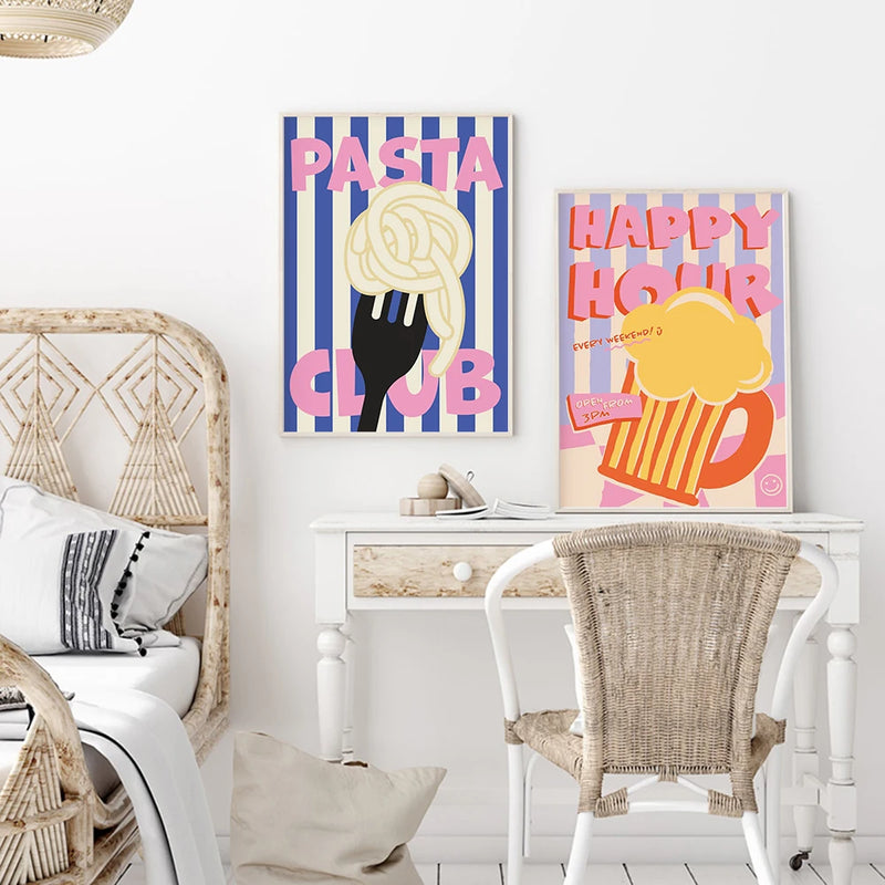 affiche citation disco mon chéri art alimentaire décoration murale