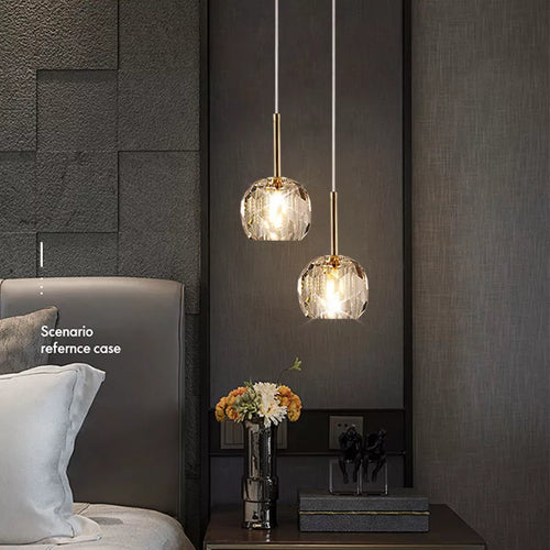 Suspension design en verre intérieur LED moderne nordique Simple éclairage