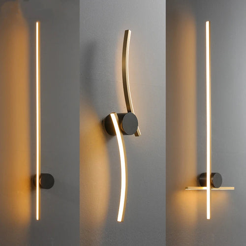 Applique murale led minimaliste en cuivre pour ambiance apaisante