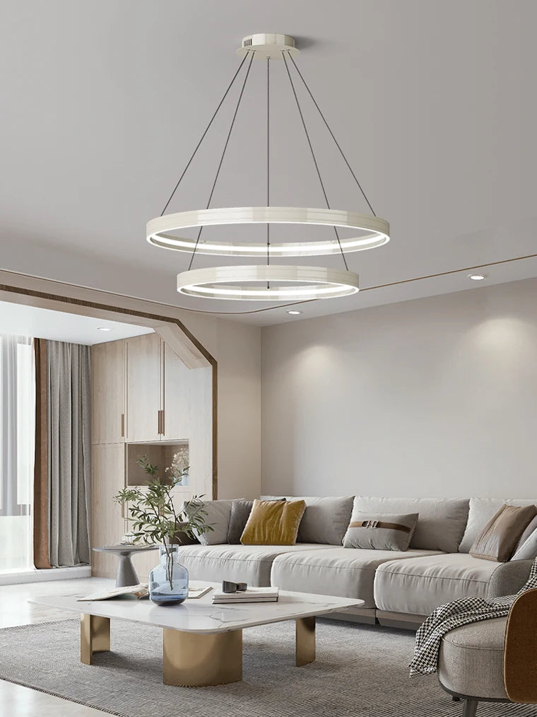 lustre en anneau moderne pour éclairage intérieur décoratif