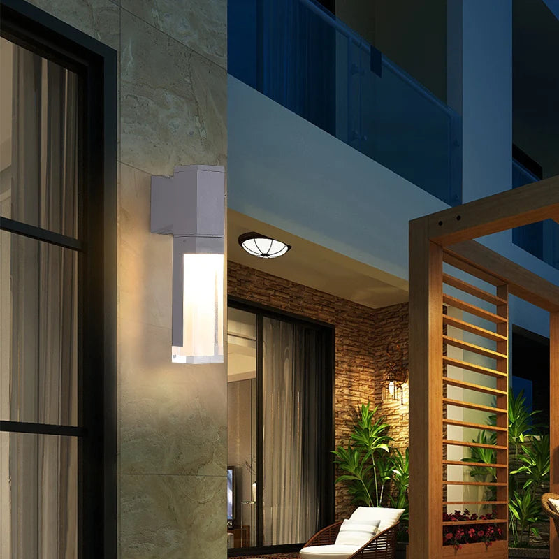 Outdoor Double-Headed Wall Lights, Upper and Lower Lighting Spotlights,Simple and Modern LED Household Aisle Corridor Lights