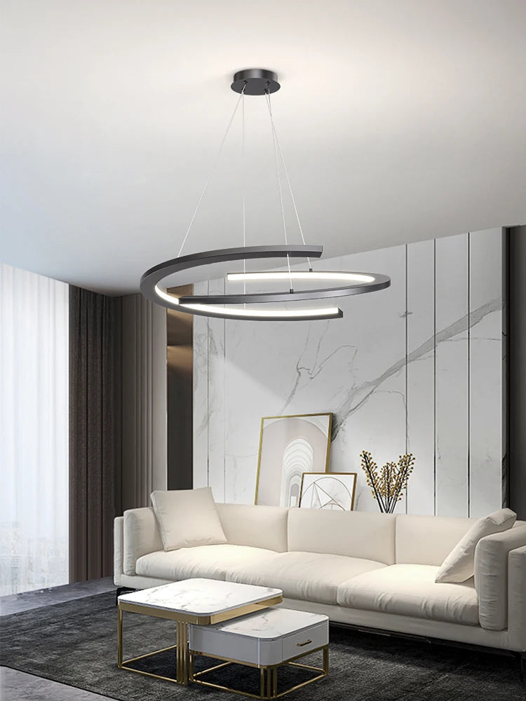 suspension led moderne minimaliste anneau créatif nordique