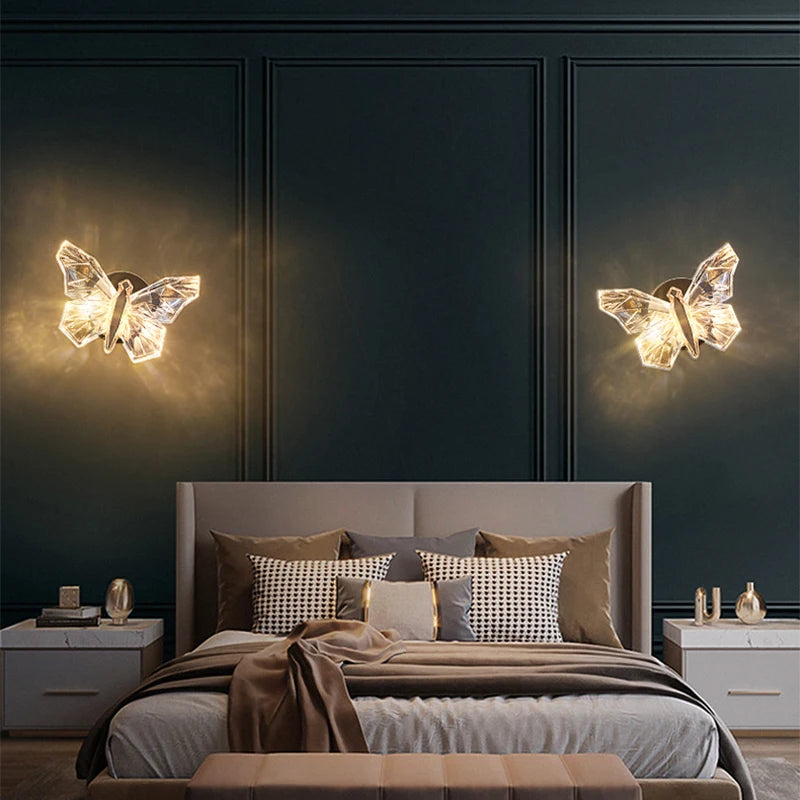Applique murale LED papillon nordique