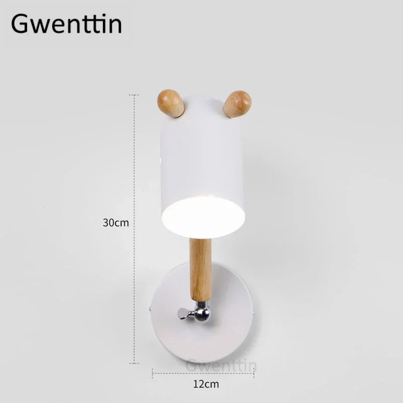 applique murale nordique en bois et fer pour enfants