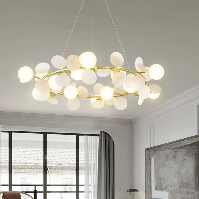 lustre design moderne en verre led style nordique pour intérieur