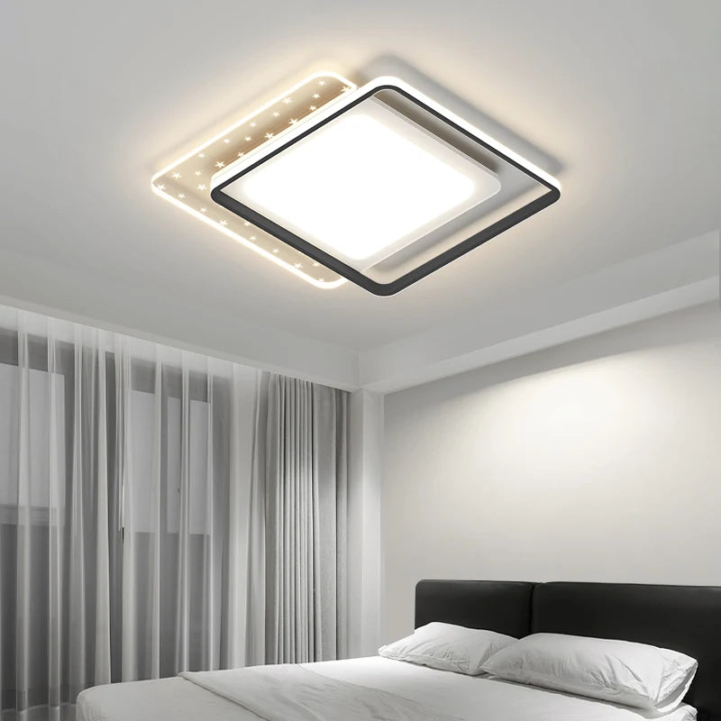 Lustre Led Plafonnier Chambre Intérieur Mince Moderne