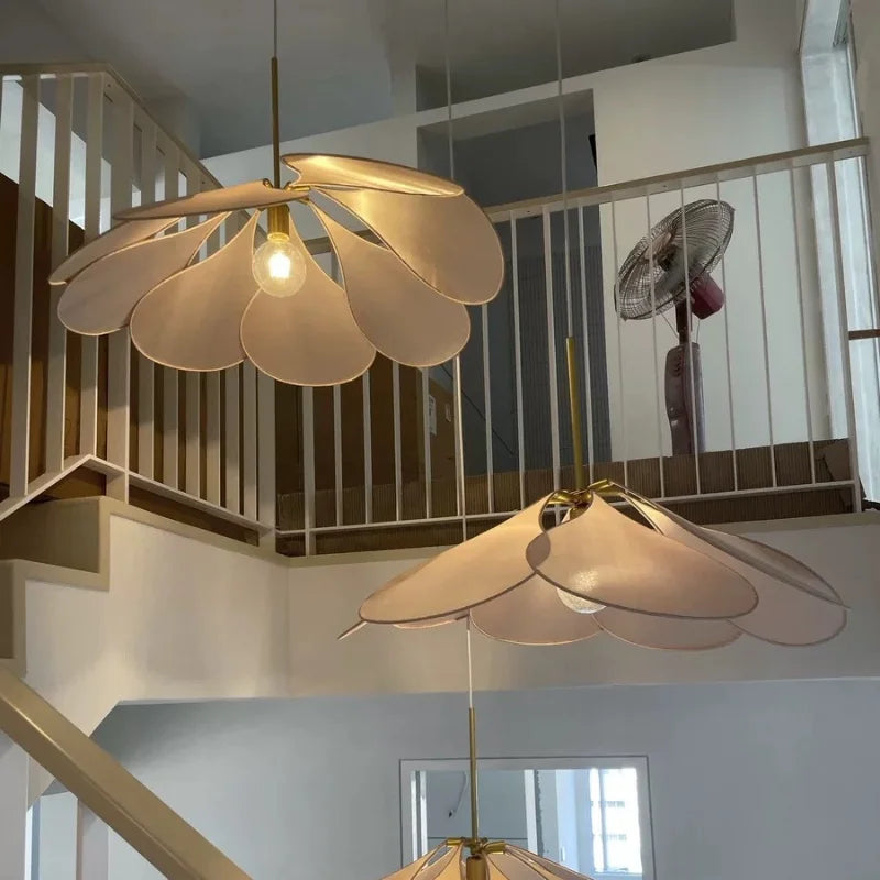 suspension led en tissu nordique décoratif d'intérieur